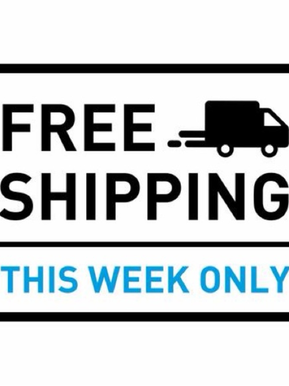 Blue 'Free Shipping' Graphic Tote Bag